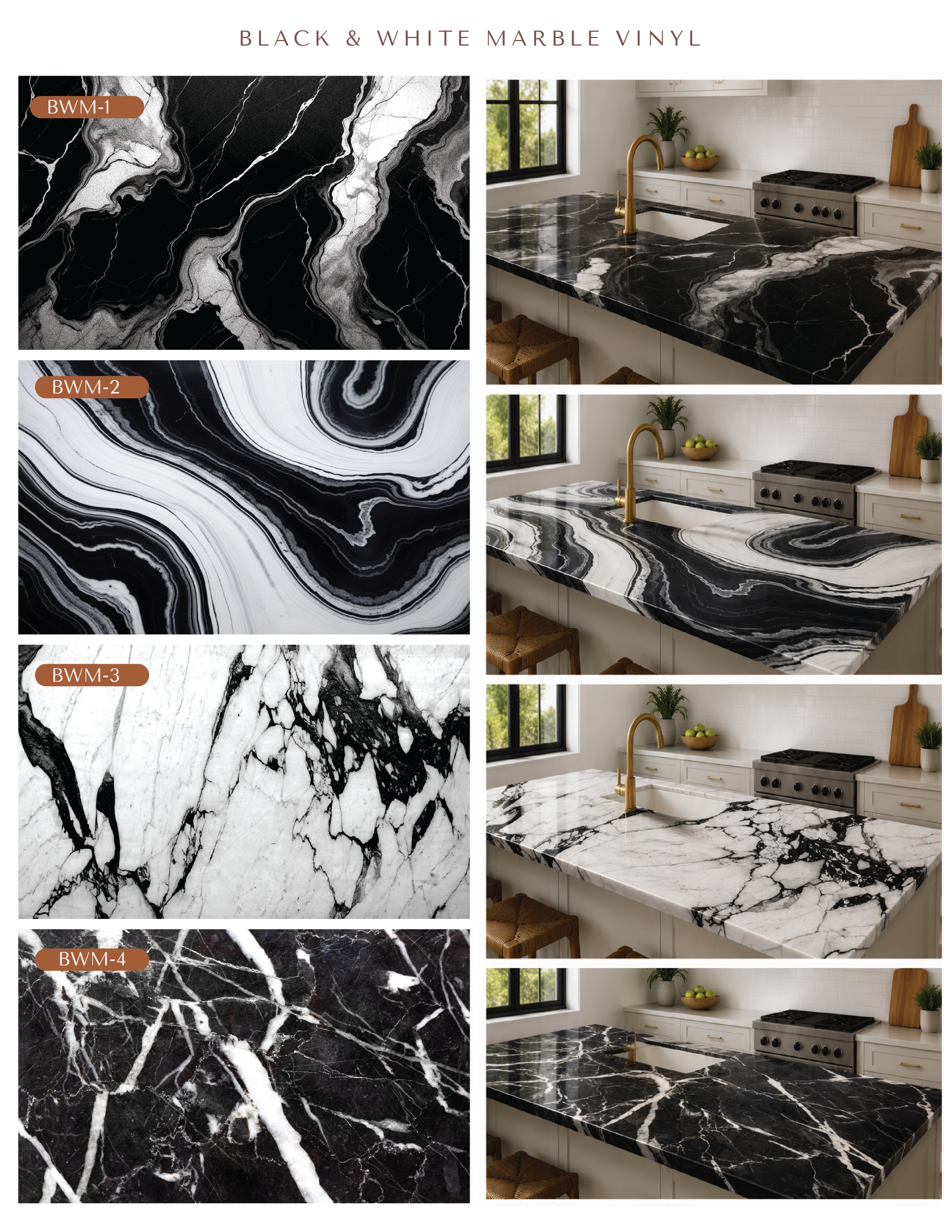 Black & White Marble Vinyl