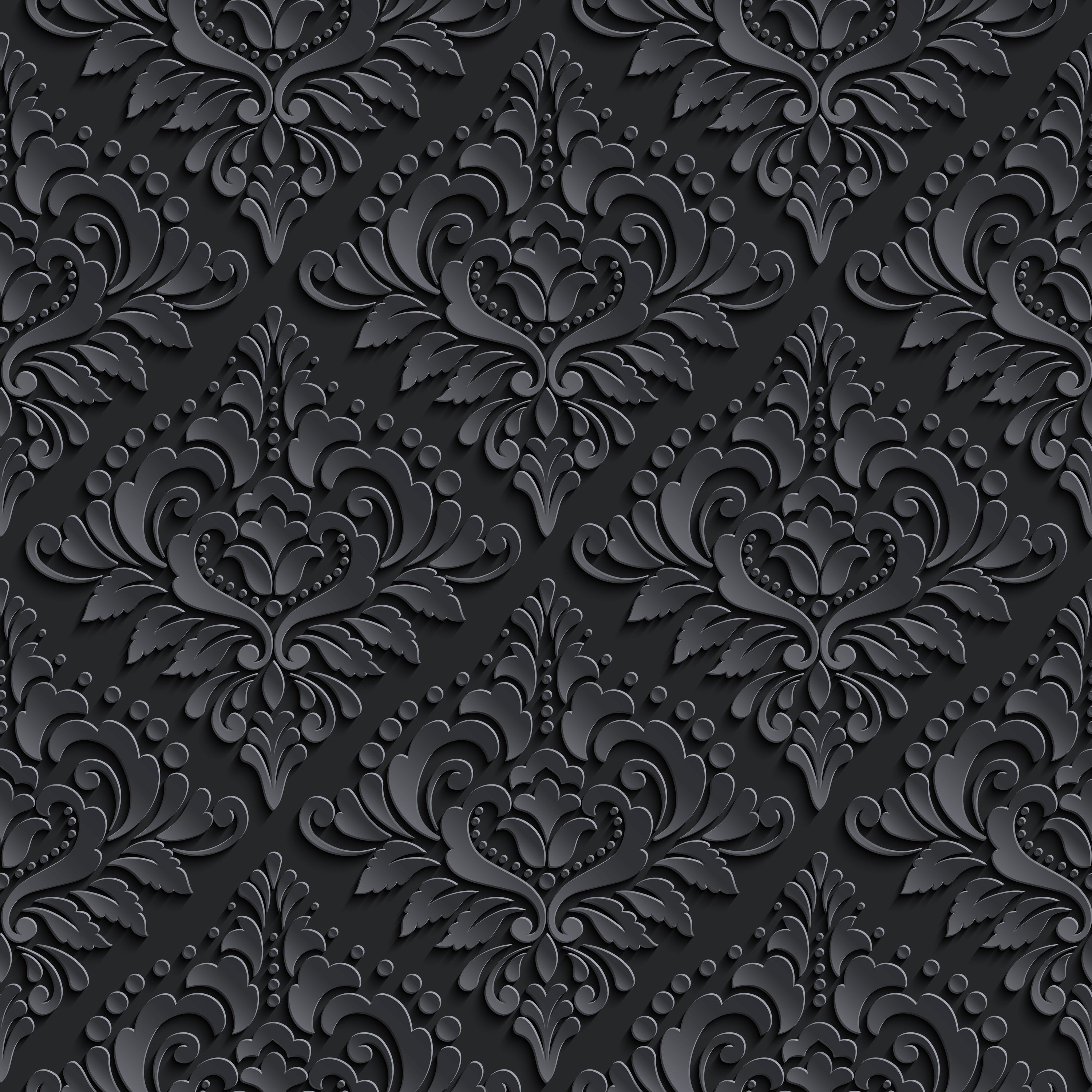 Darkened Damask Peel & Stick Wallpaper