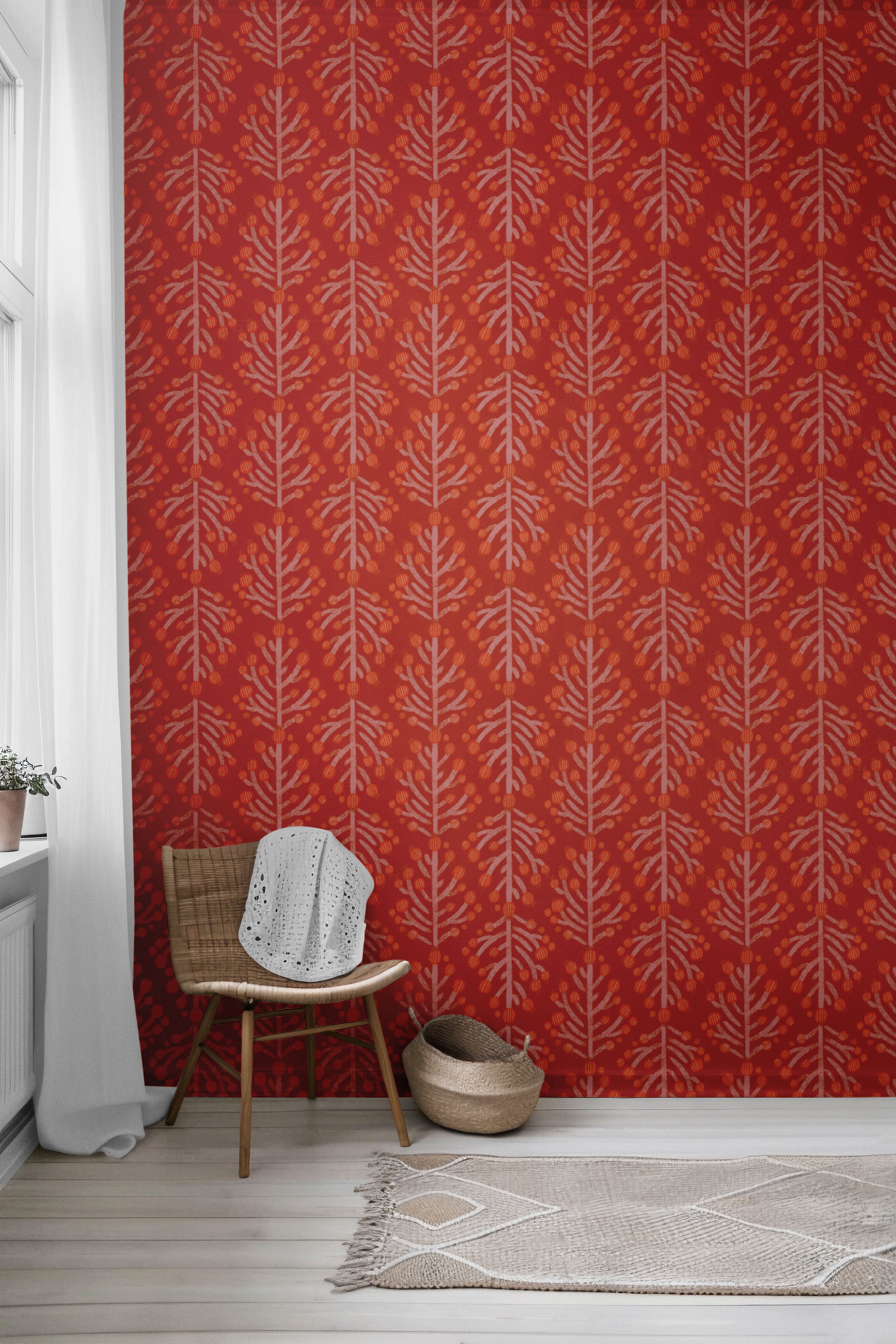 Efflorescence Fire Peel & Stick Wallpaper