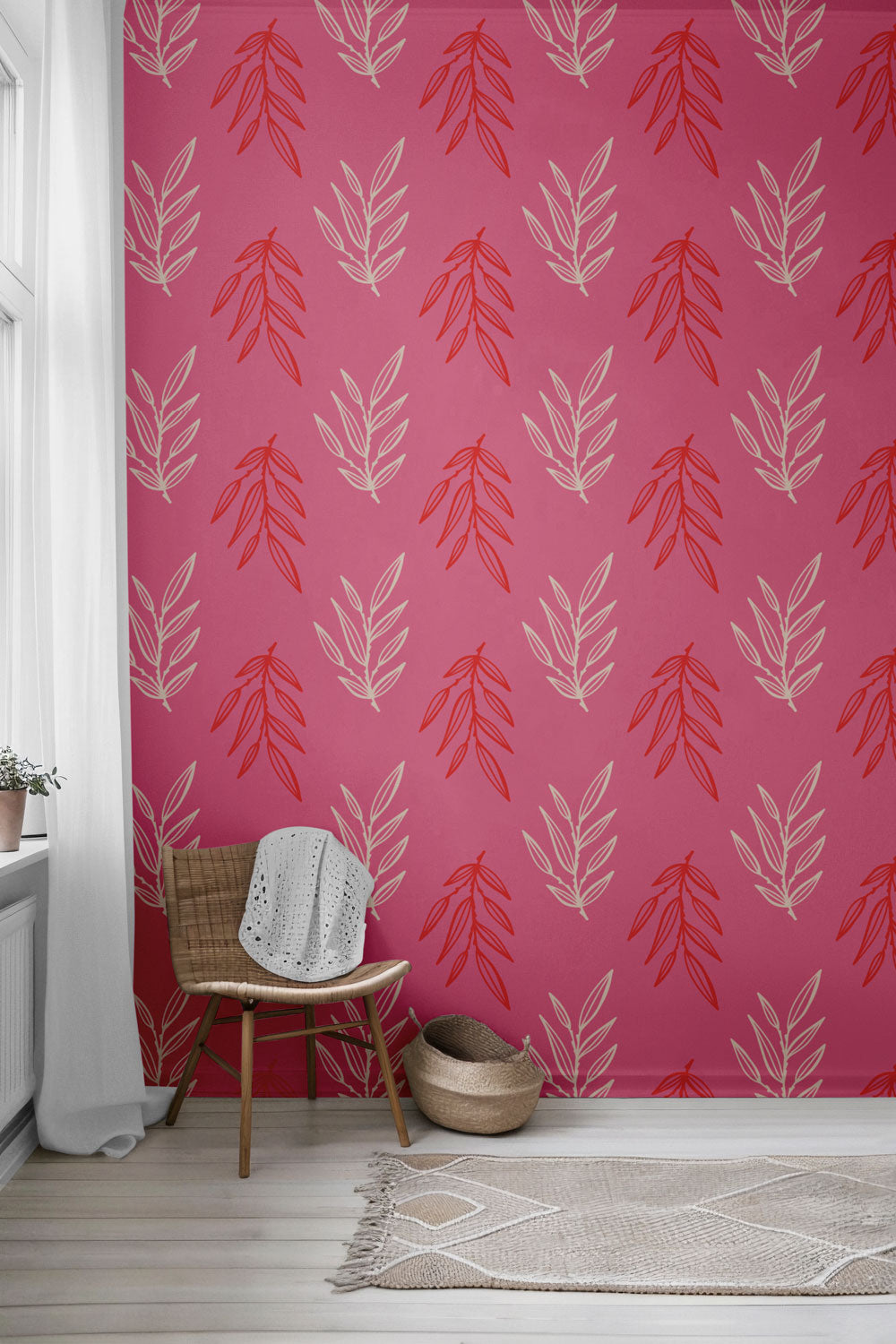 Fuchsia Falls Peel & Stick Wallpaper