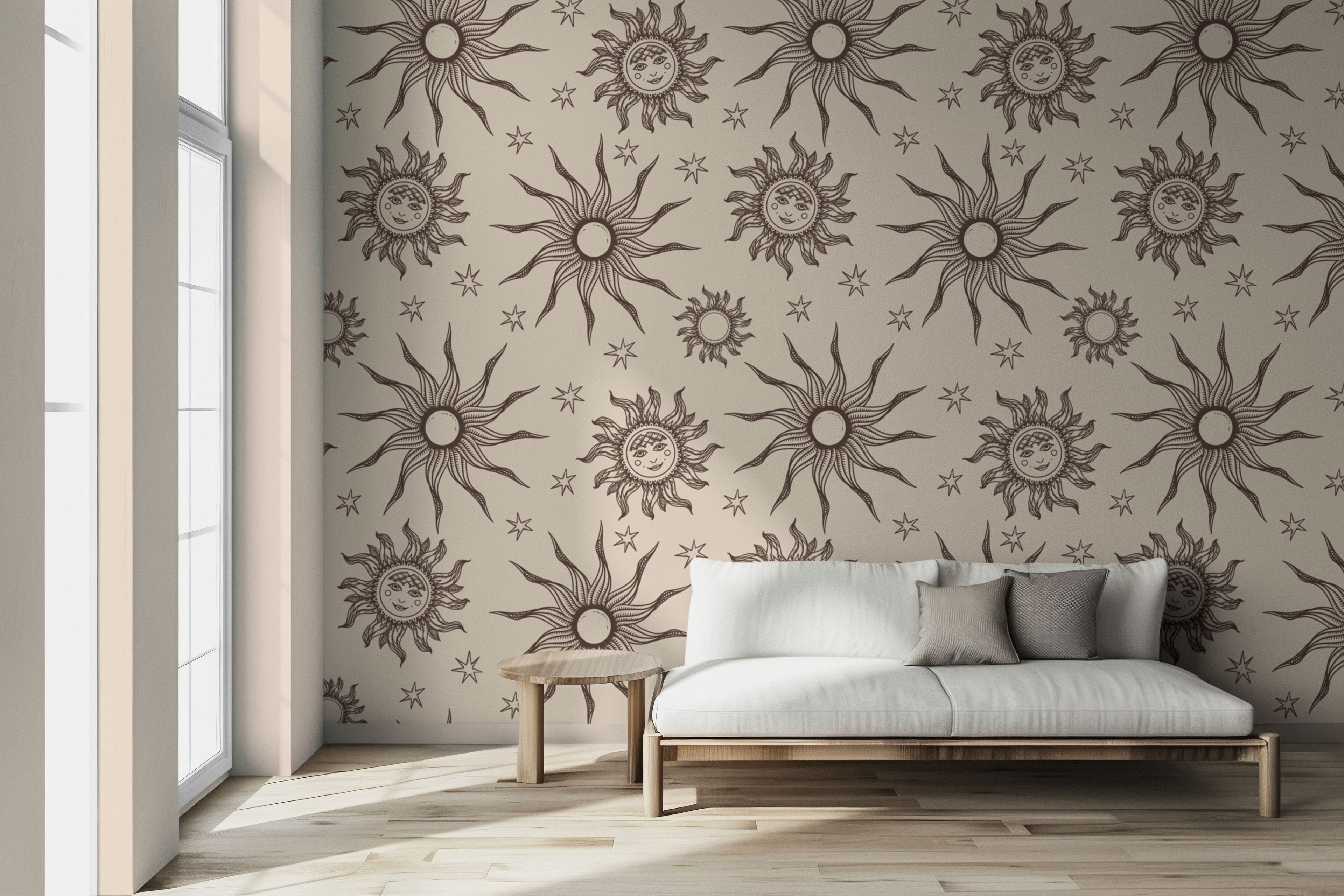 Sketch Suns Peel & Stick Wallpaper