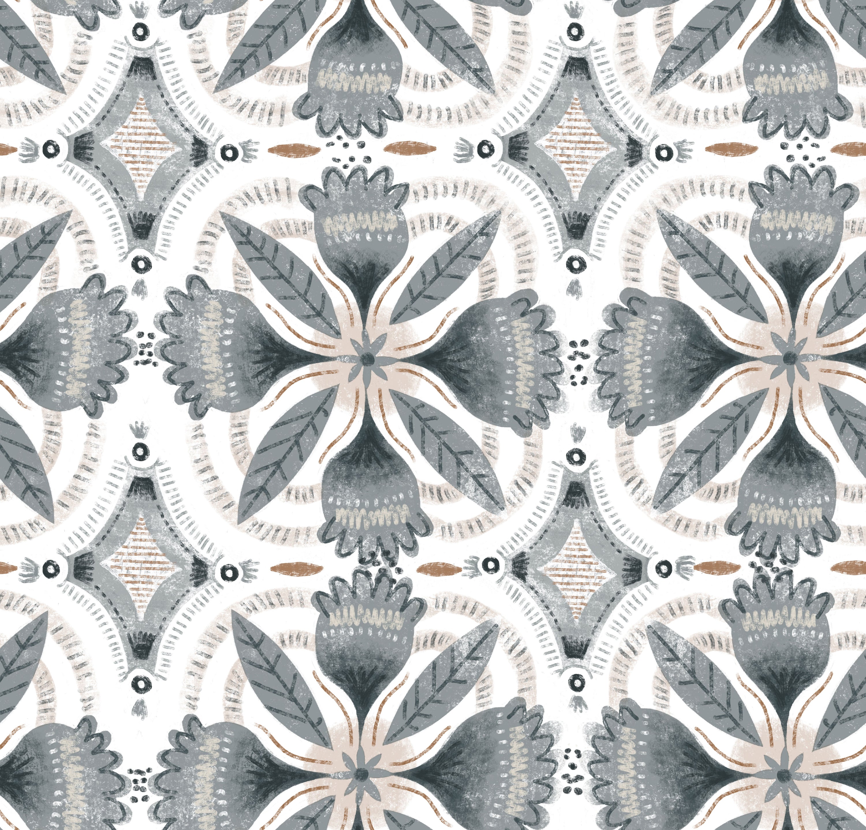 Helena Grays Peel & Stick Wallpaper