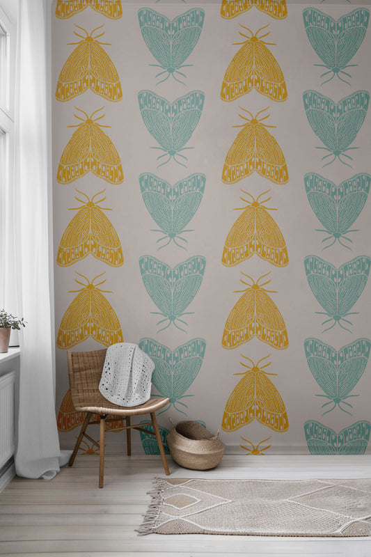 Maryland Moths Peel & Stick Wallpaper