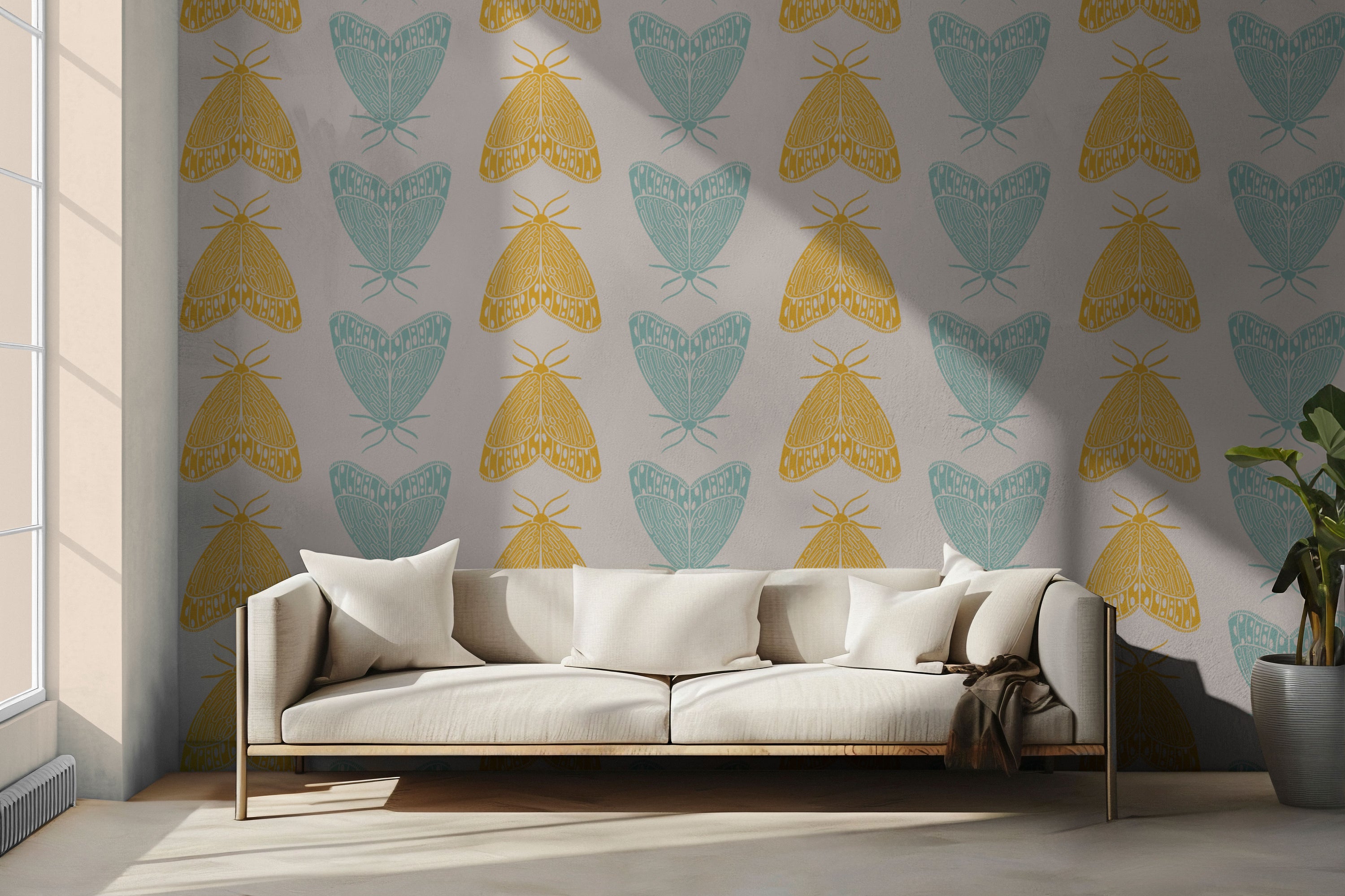 Maryland Moths Peel & Stick Wallpaper