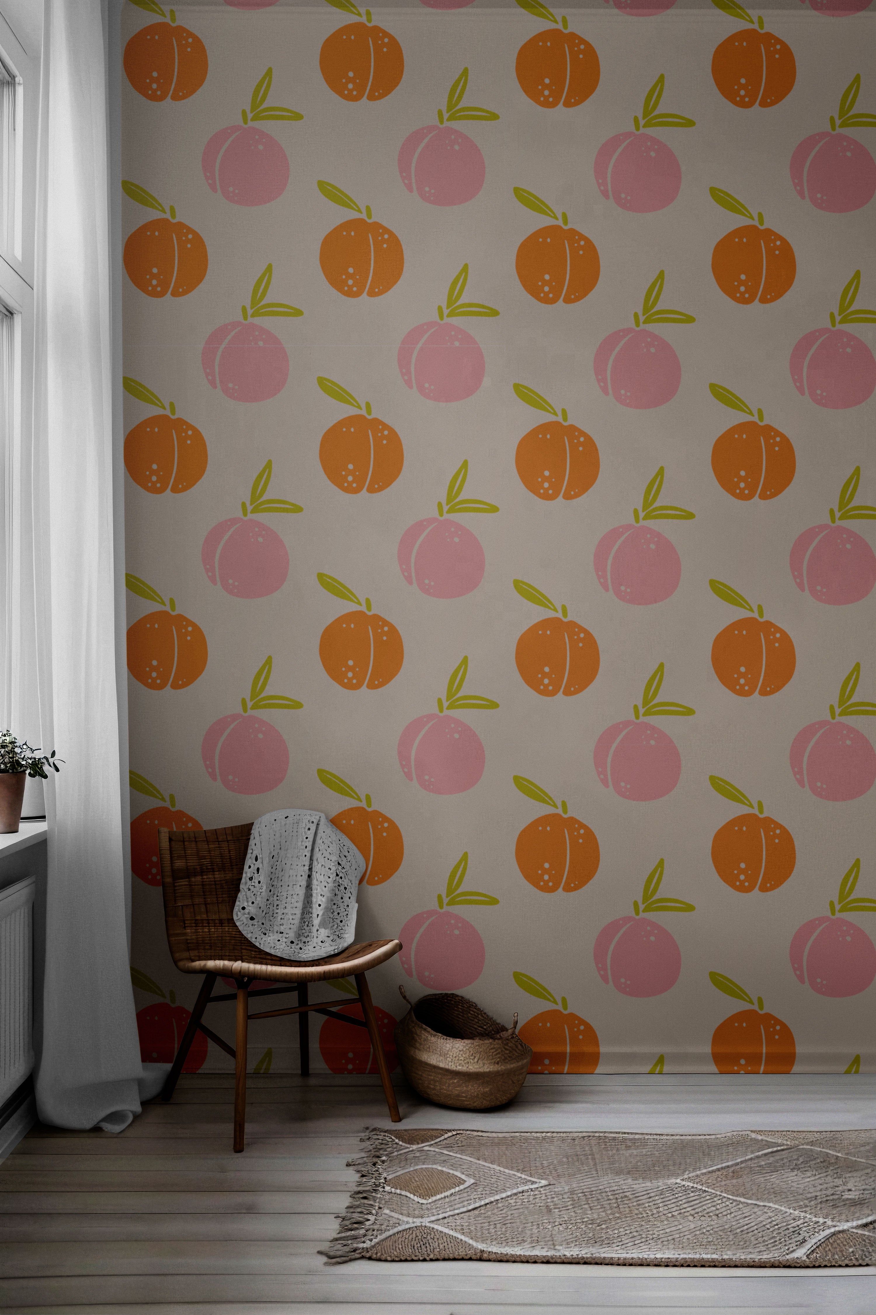Norma Peach Peel & Stick Wallpaper
