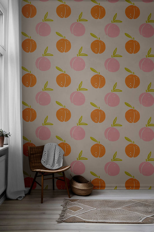 Norma Peach Peel & Stick Wallpaper