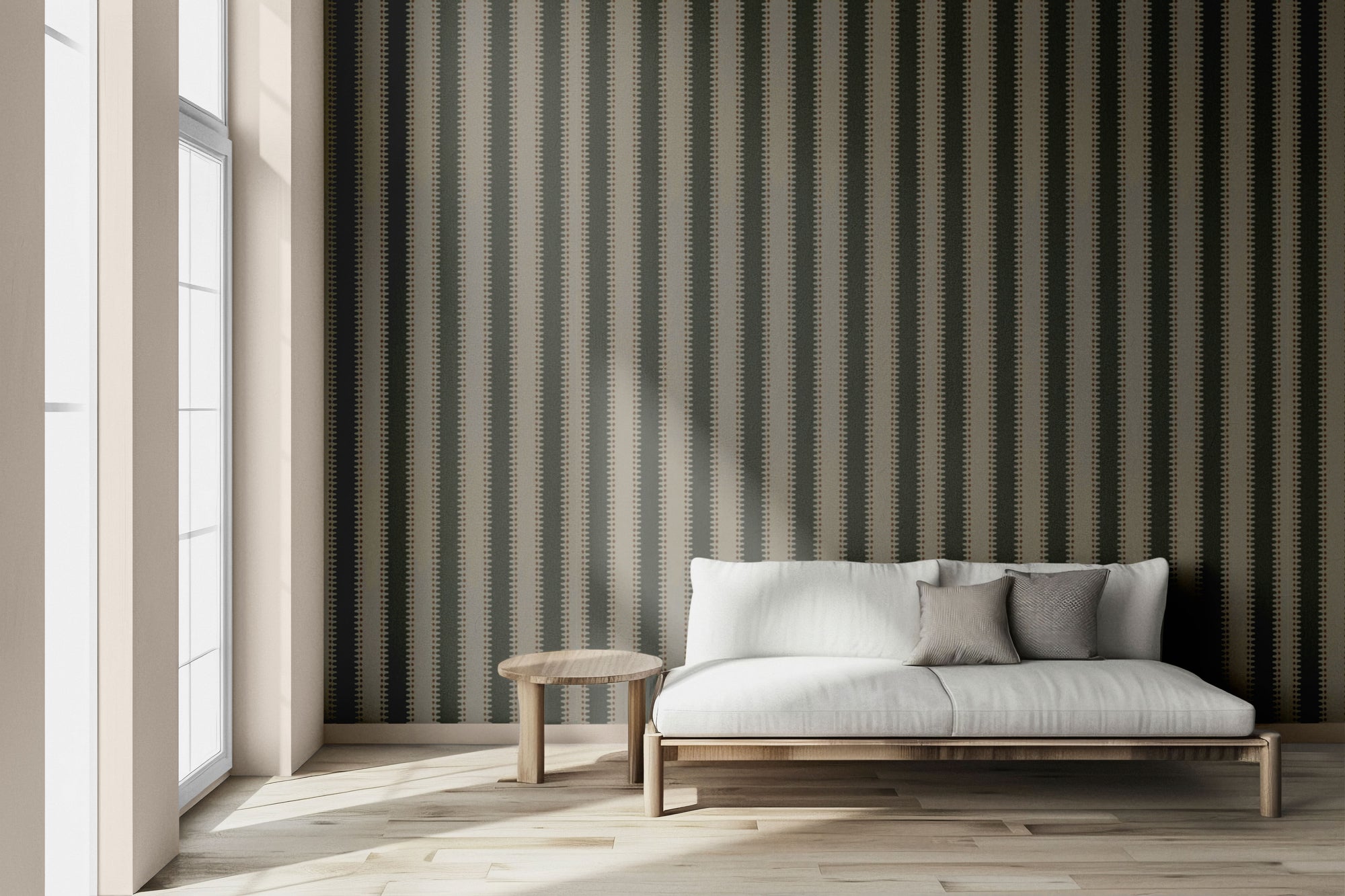 Olive Waved Peel & Stick Wallpaper