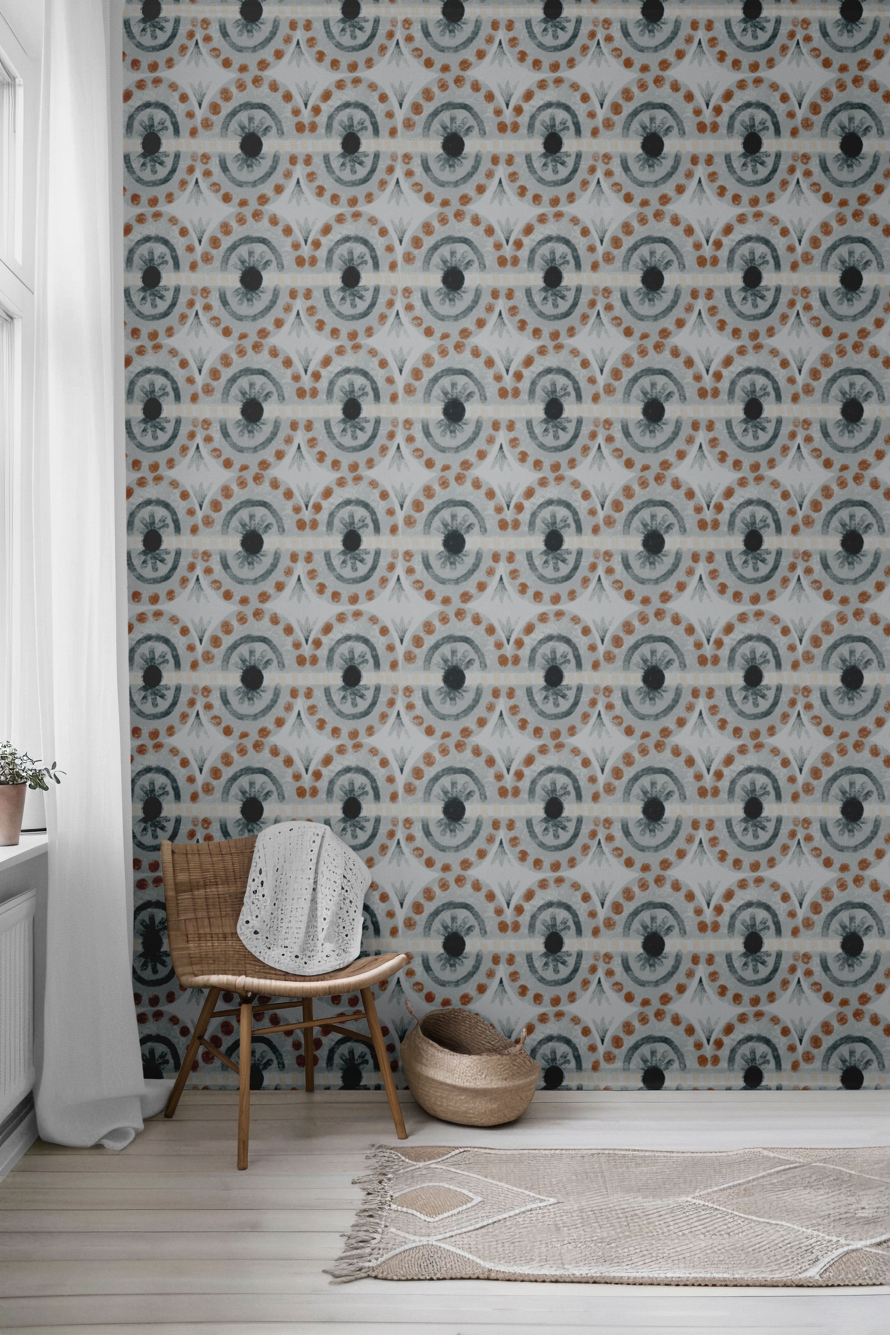 Oval Marigolds Peel & Stick Wallpaper