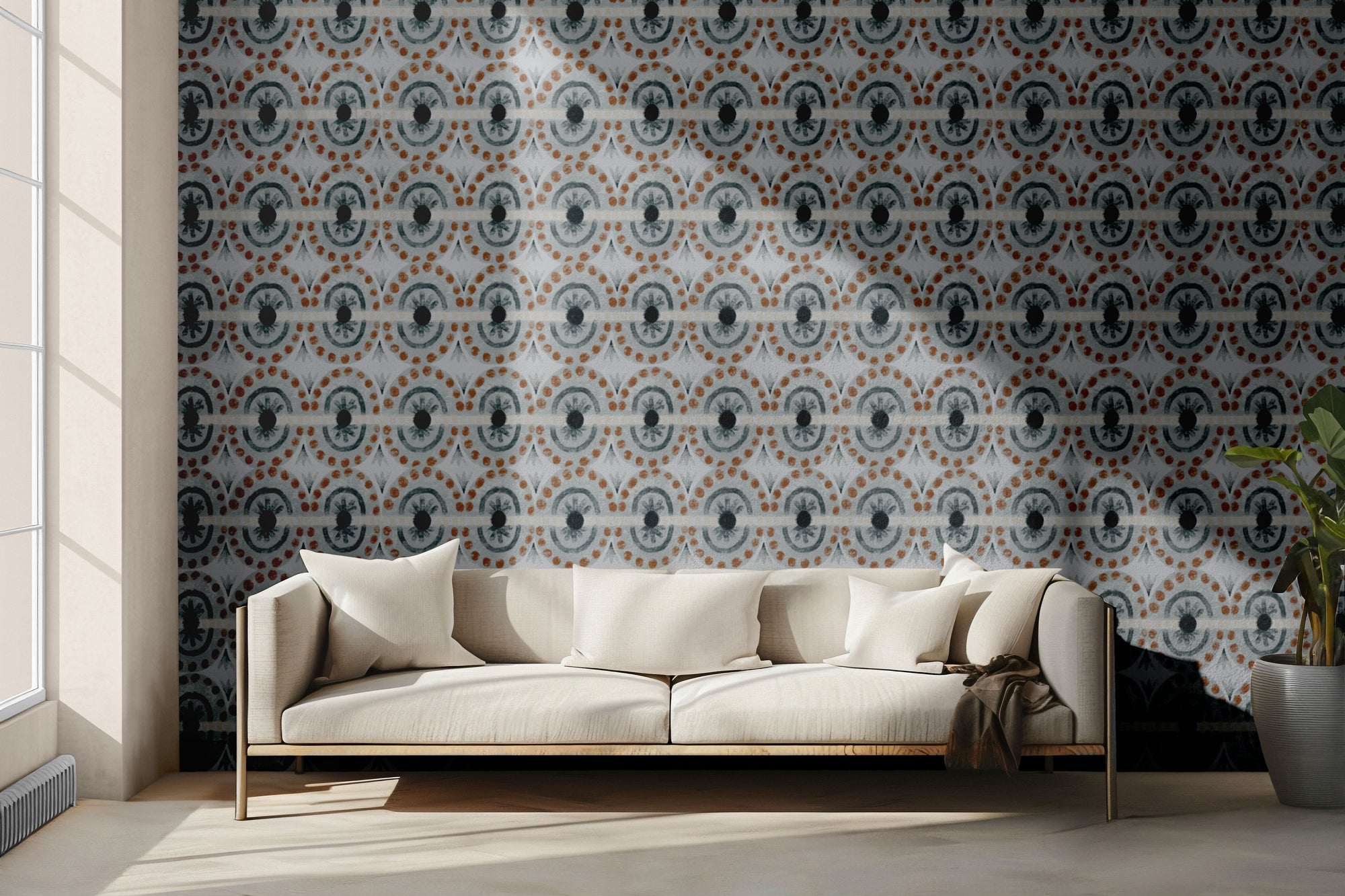Oval Marigolds Peel & Stick Wallpaper