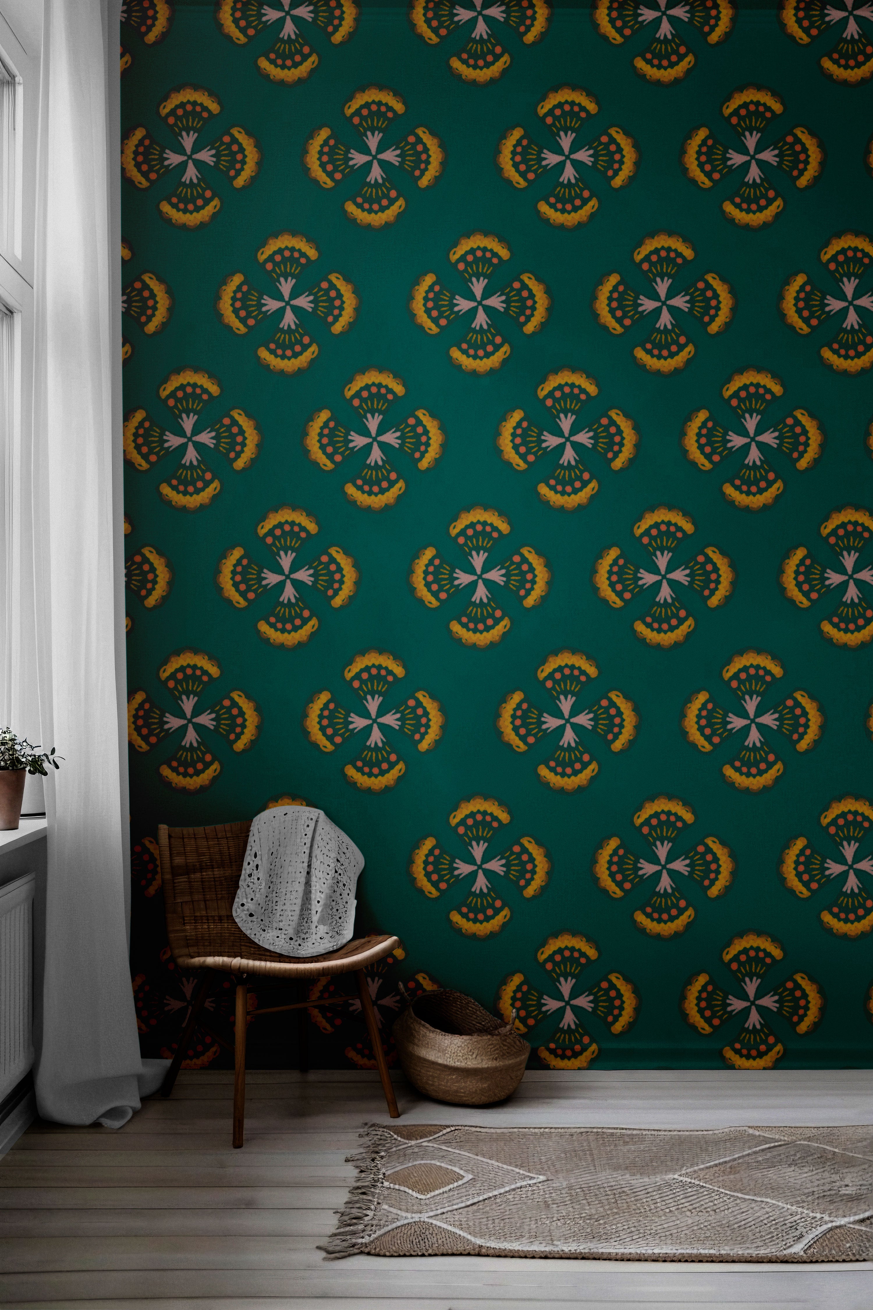 Palmdale Fan Peel & Stick Wallpaper