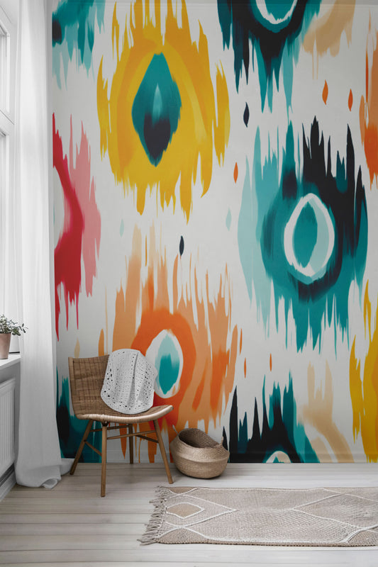 Rainbowed Ikat Peel & Stick Wallpaper