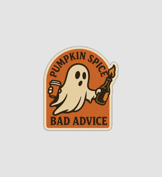 Pumpkin Spice Bad Advice Sticker