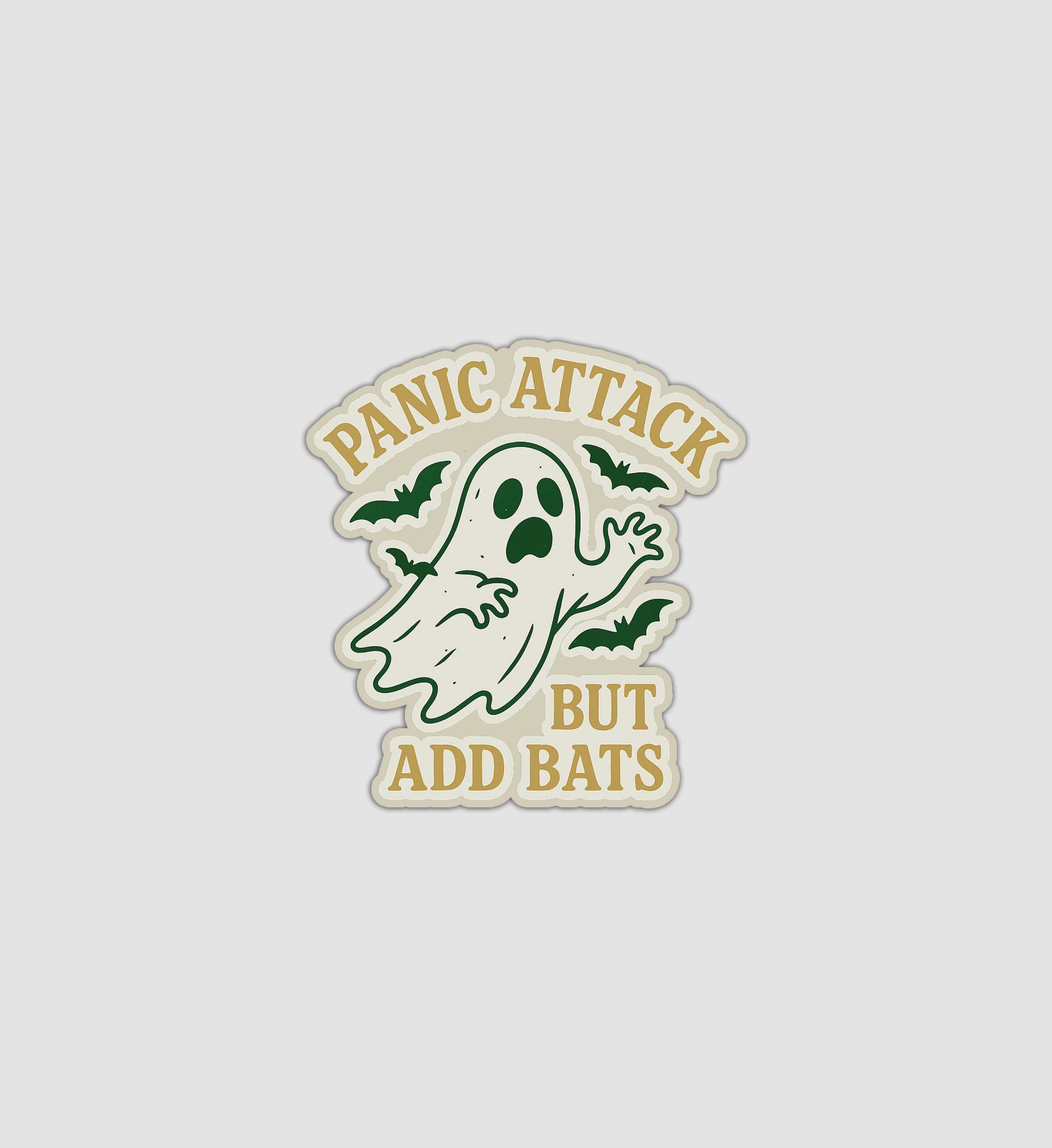 Panic Attack But Add Bats Sticker