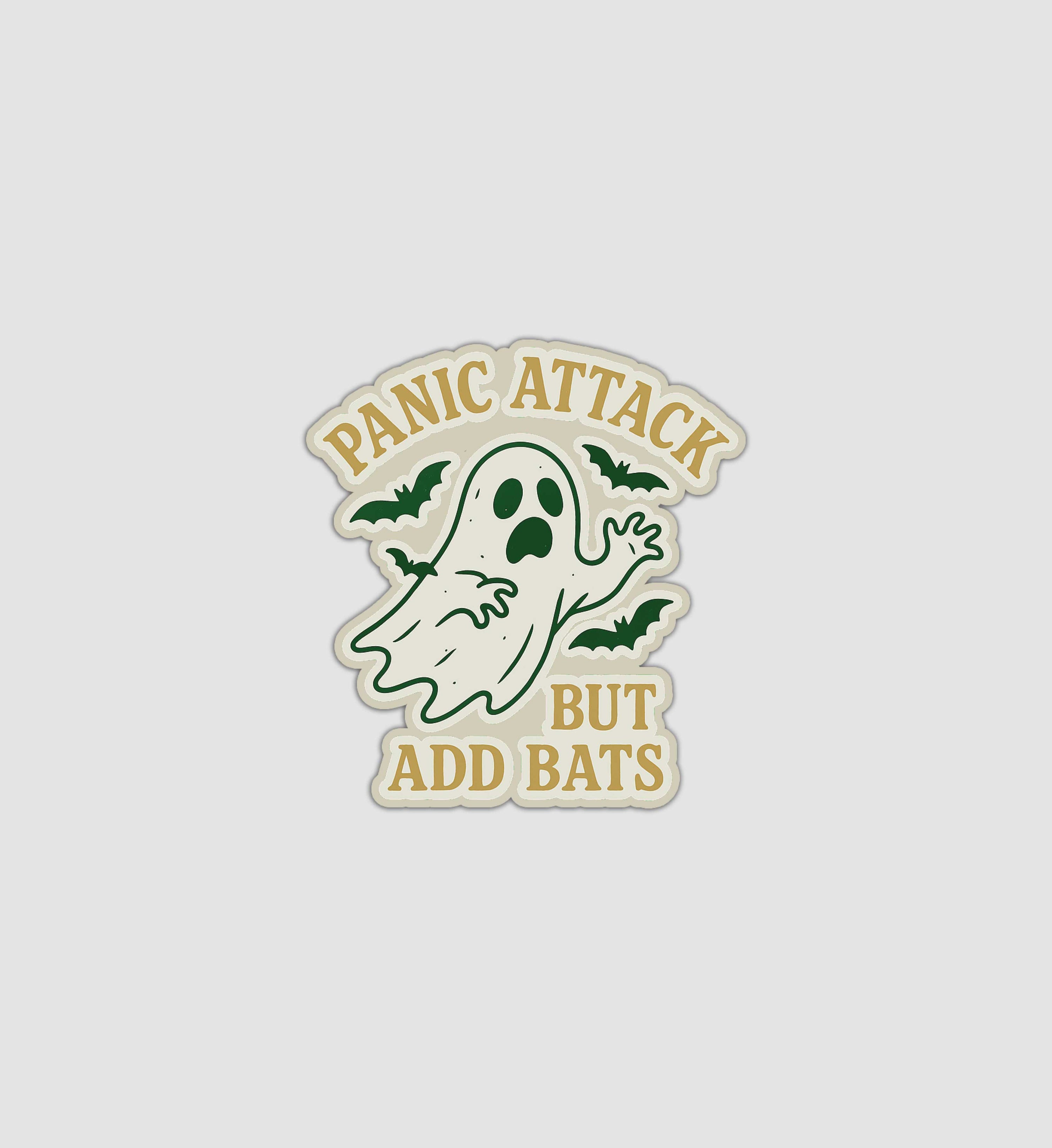 Panic Attack But Add Bats Sticker