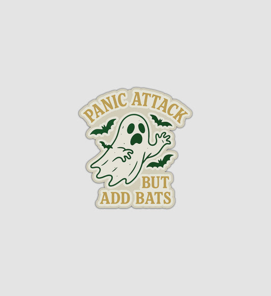Panic Attack But Add Bats Sticker