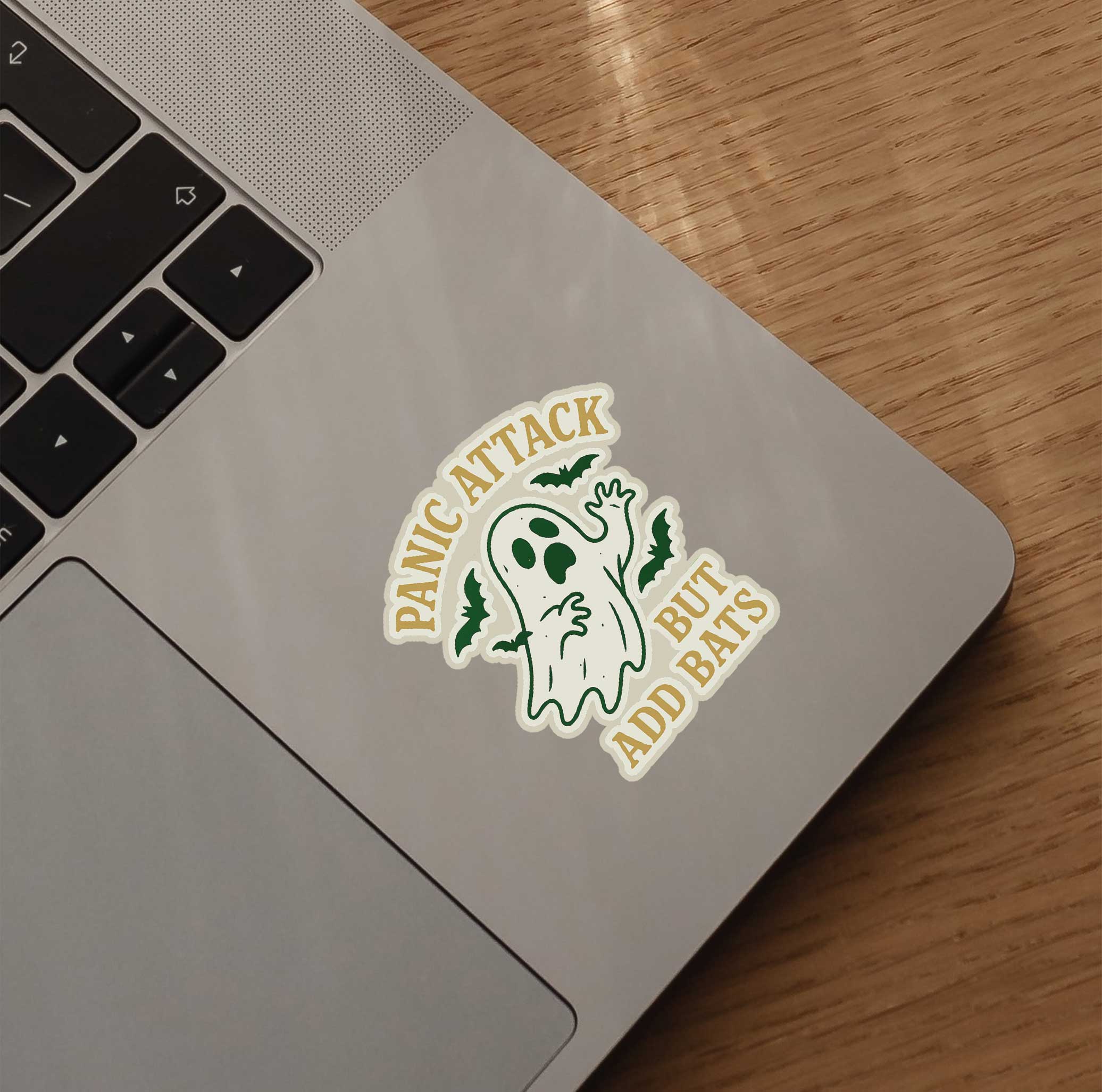 Panic Attack But Add Bats Sticker