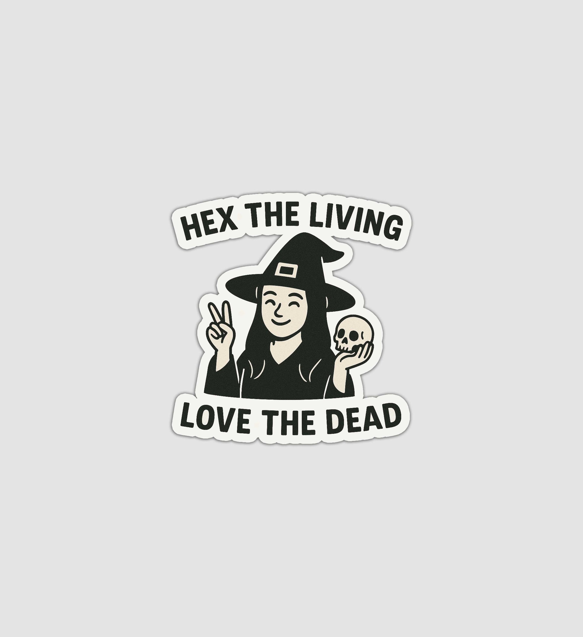 Hex The Living Love The Dead Sticker