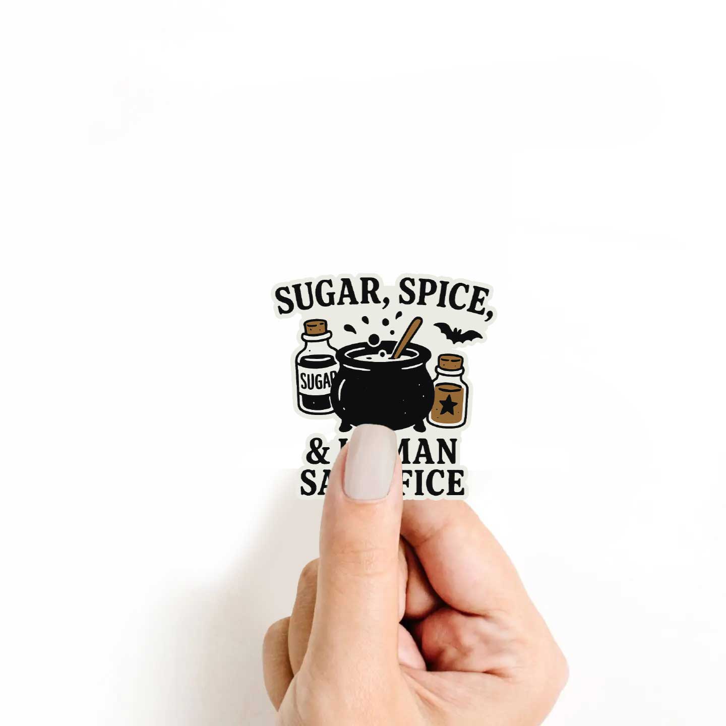 Sugar, Spice, & Human Sacrifice Sticker