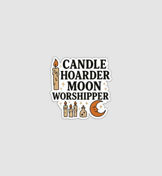 Candle Hoarder Moon Worshipper Sticker