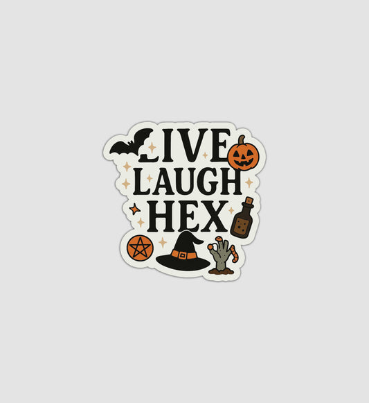 Live Laugh Hex Sticker