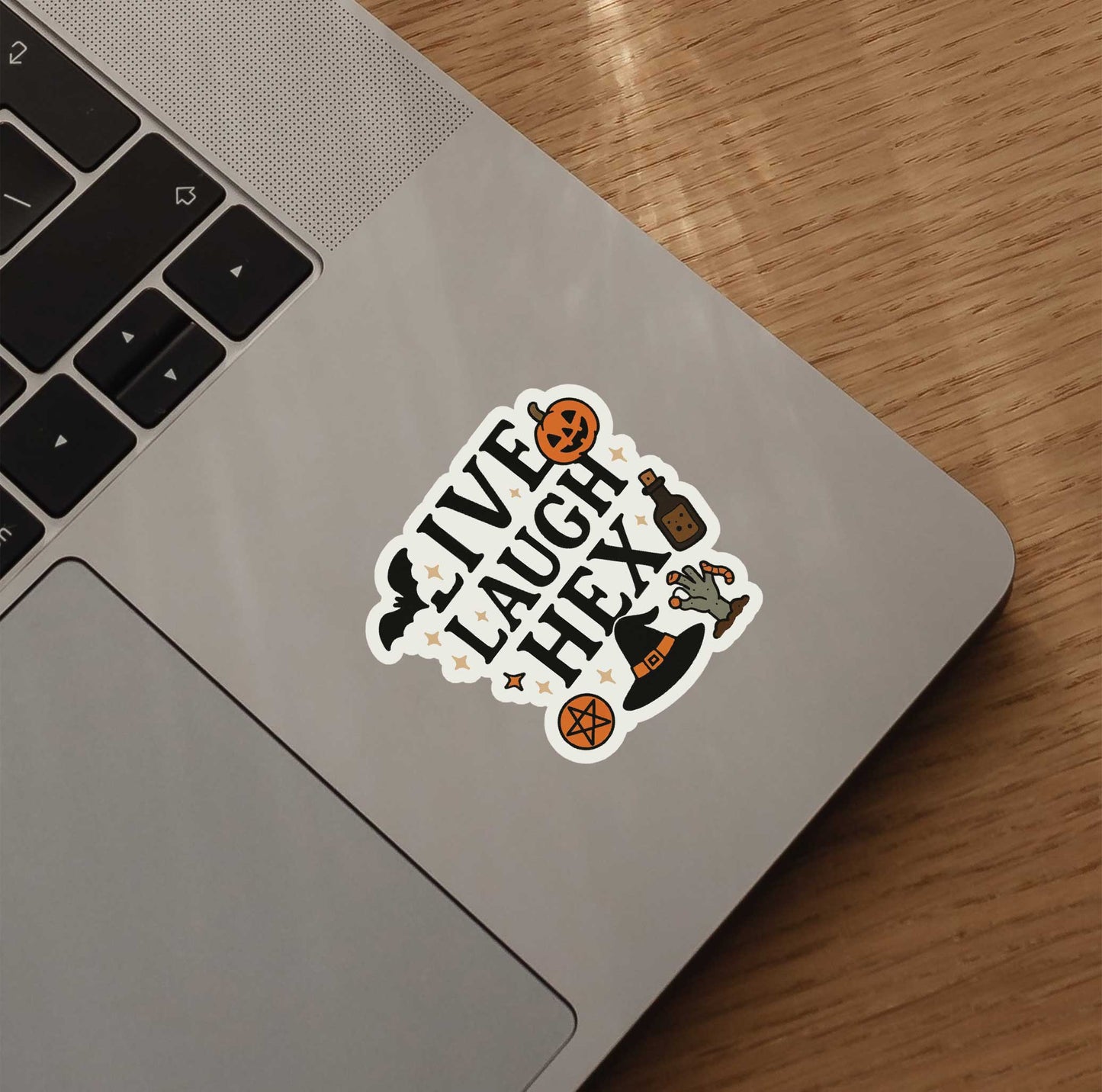 Live Laugh Hex Sticker