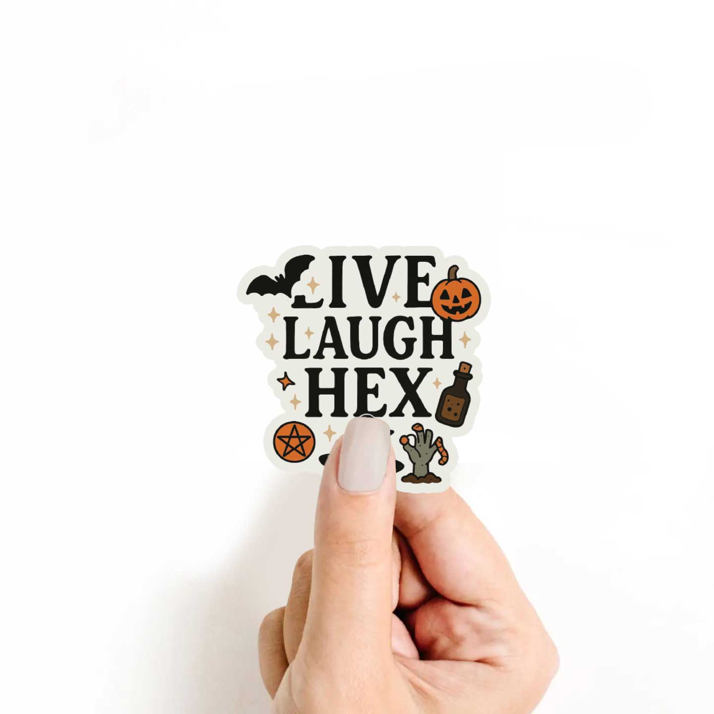 Live Laugh Hex Sticker