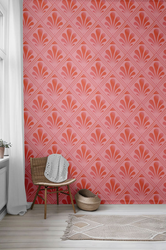 Scalloped Chablis Peel & Stick Wallpaper