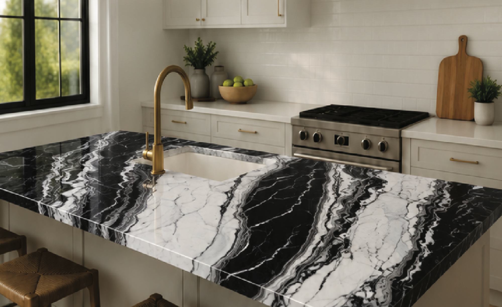 BWM-7 Black & White Marble
