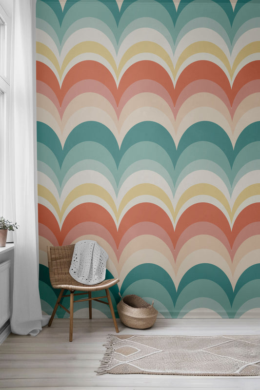 Sherbert Scallops Peel & Stick Wallpaper