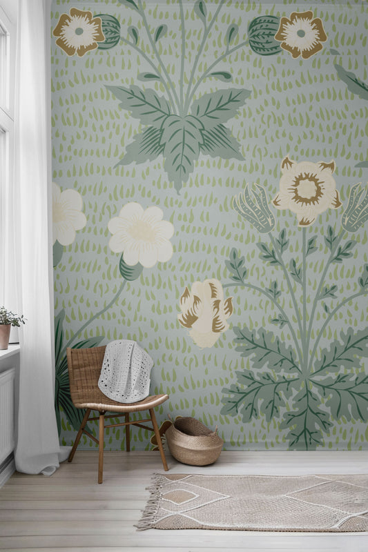 Minted Floral Peel & Stick Wallpaper