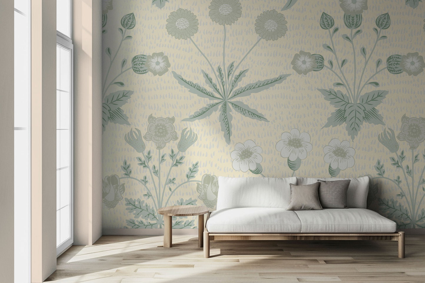Floral Pistachio Peel & Stick Wallpaper