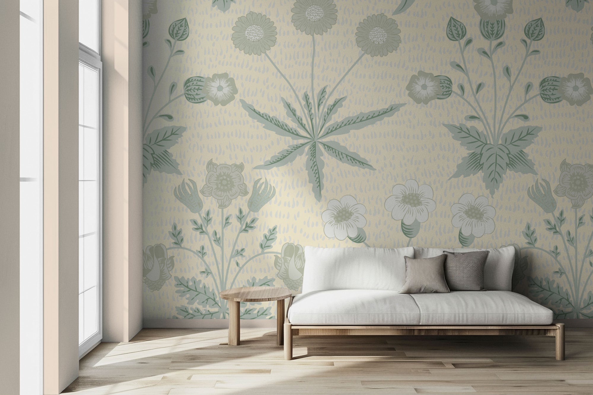 Floral Pistachio Peel & Stick Wallpaper