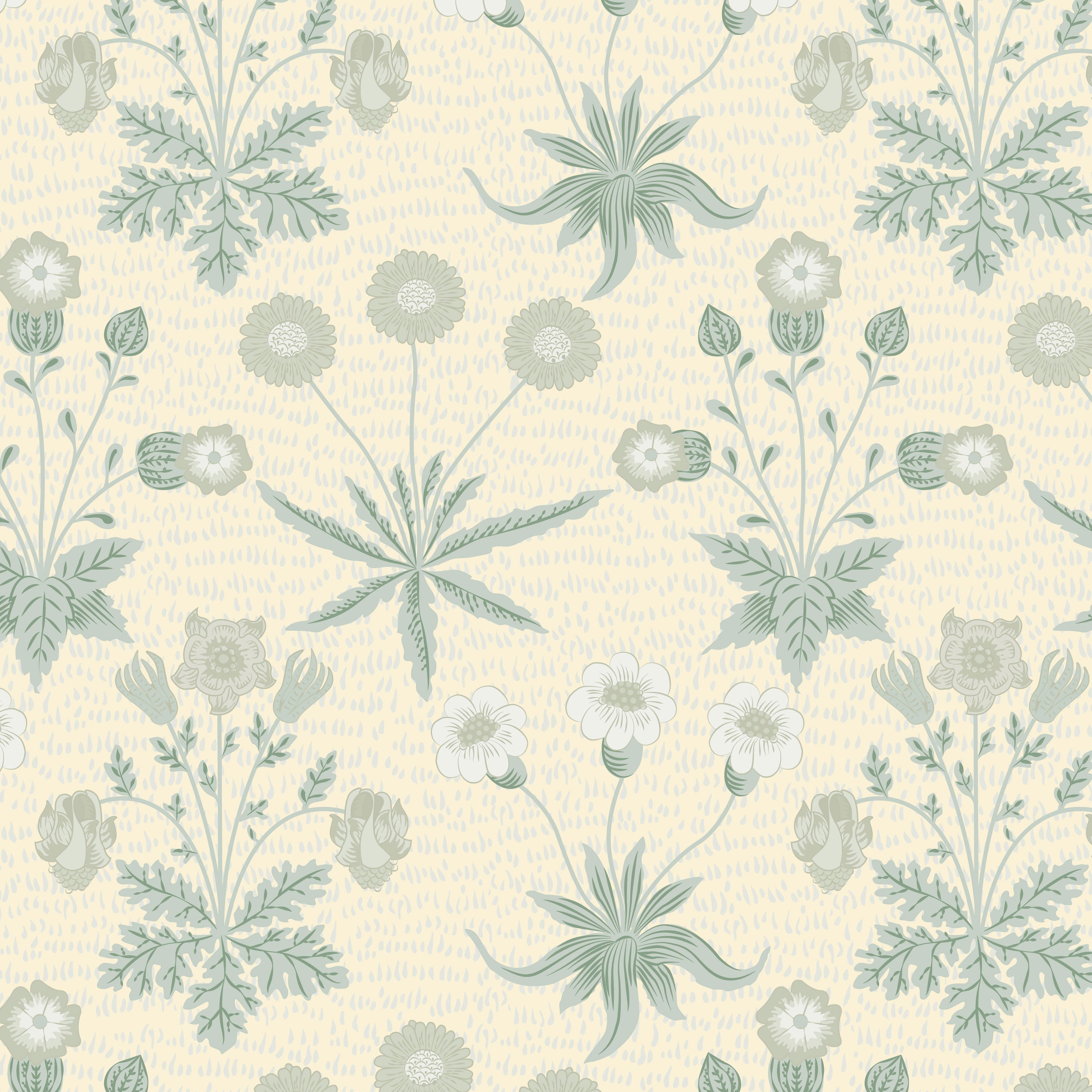 Floral Pistachio Peel & Stick Wallpaper