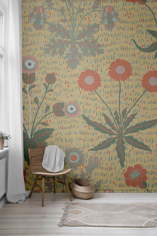 Floral Sun Peel & Stick Wallpaper