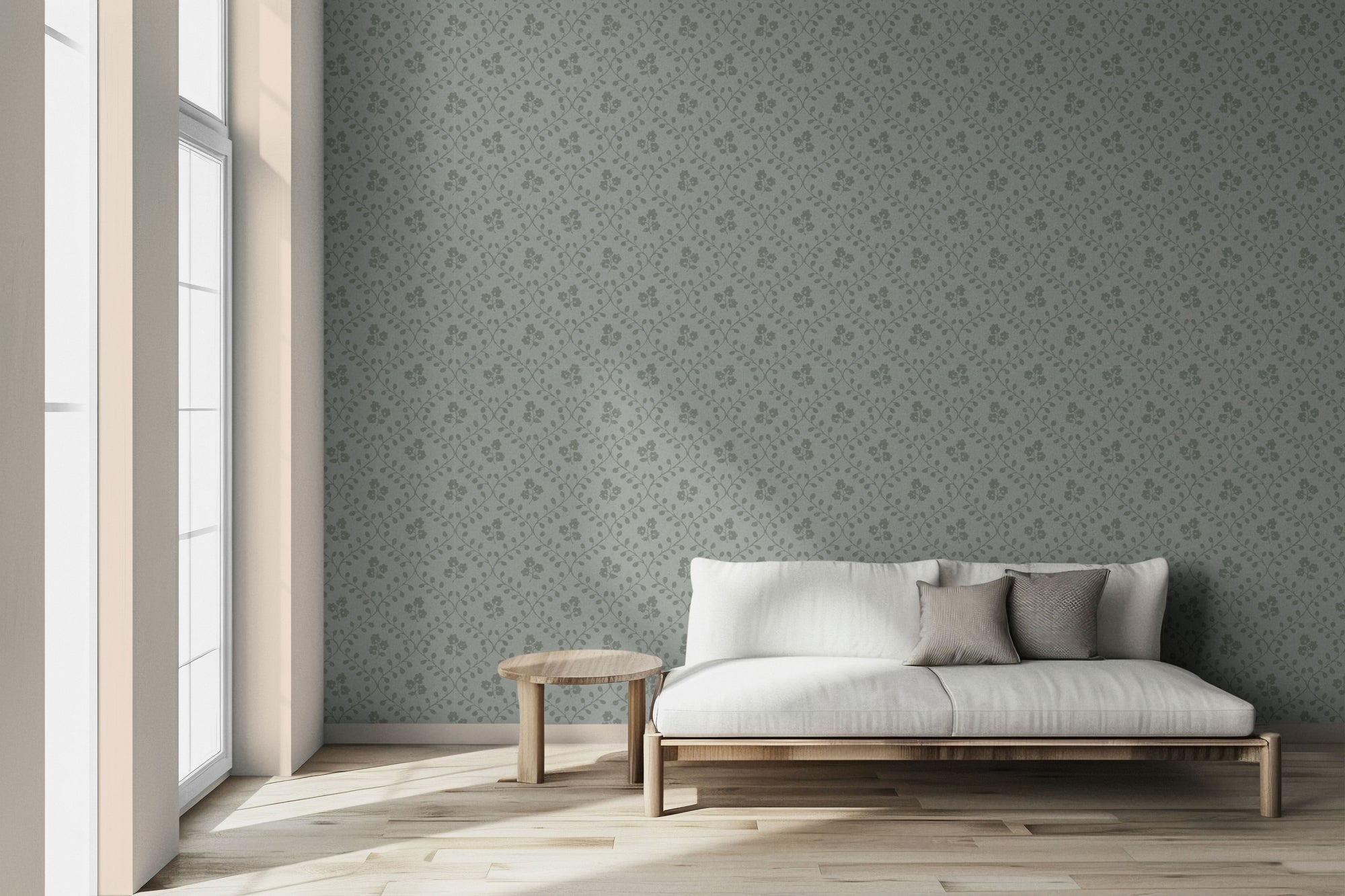 Stitched Blooms Peel & Stick Wallpaper