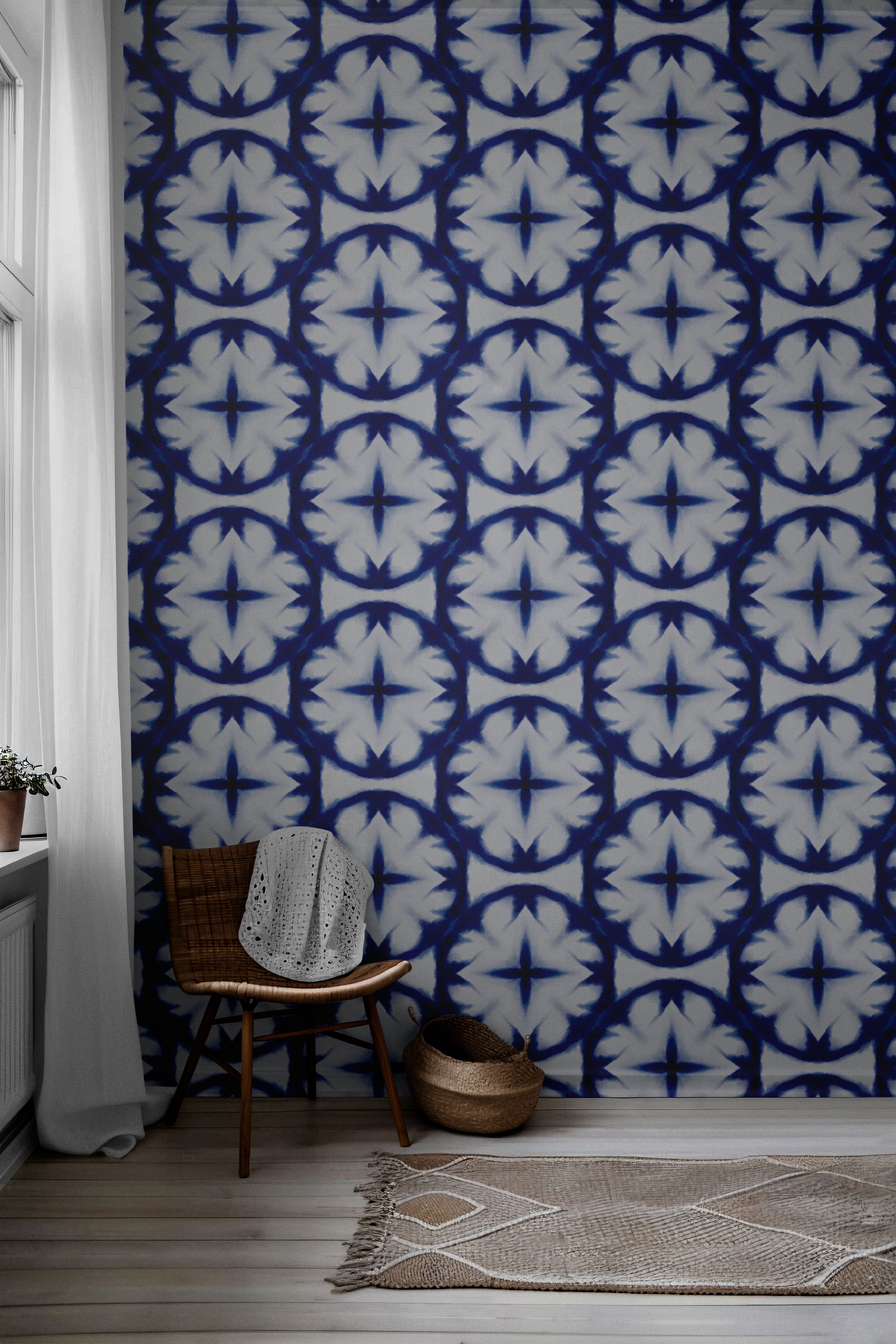 Swan Medallion Peel & Stick Wallpaper