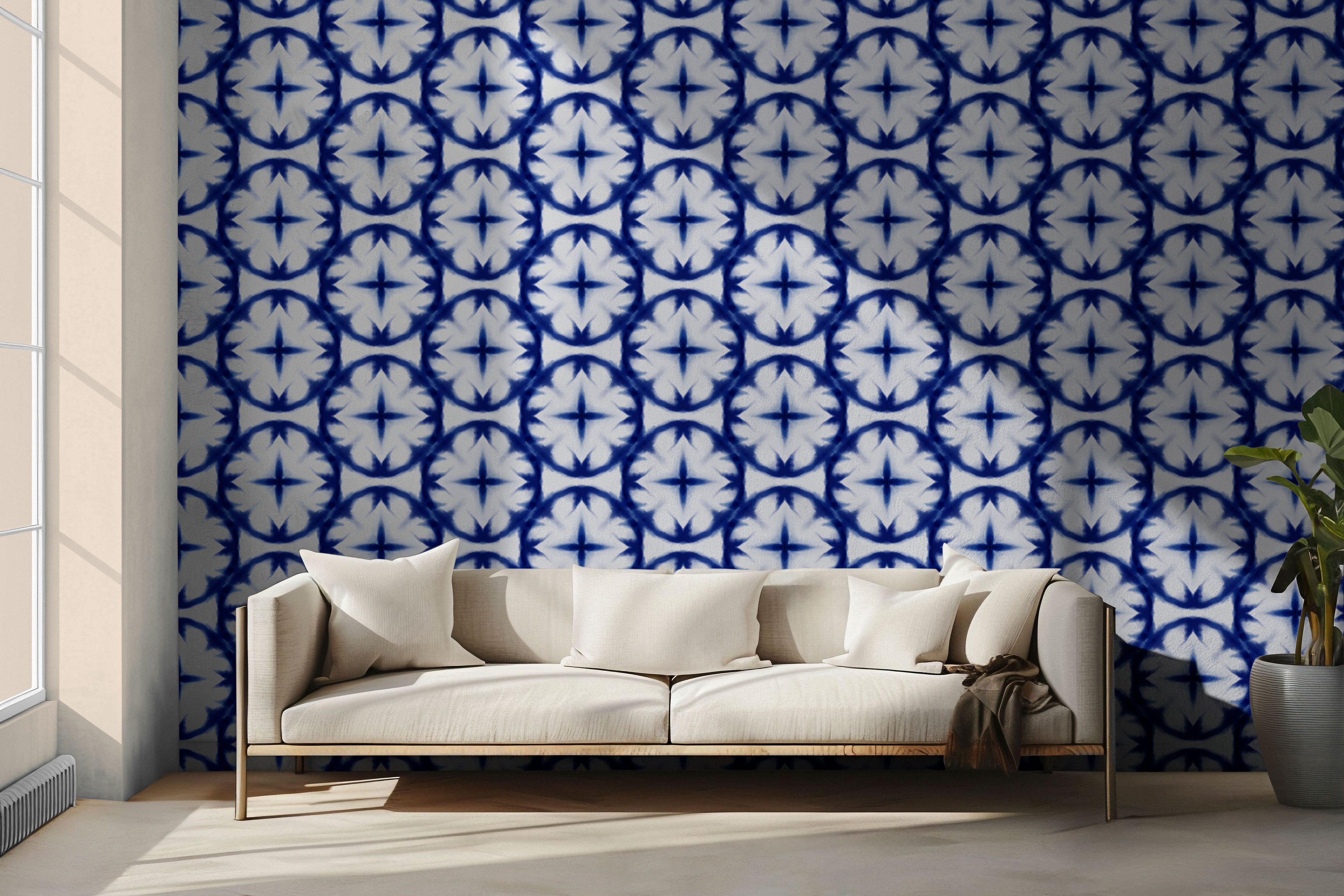 Swan Medallion Peel & Stick Wallpaper