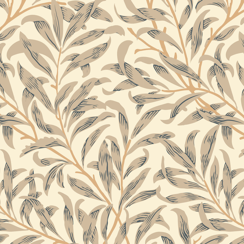 Taupe Vines Peel & Stick Wallpaper