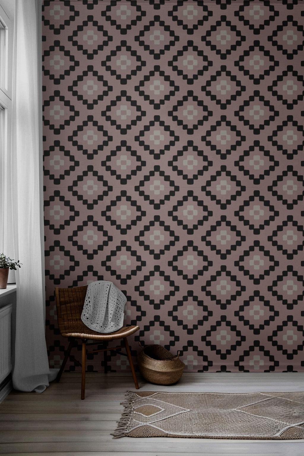 Treated Stitch Peel & Stick Wallpaper