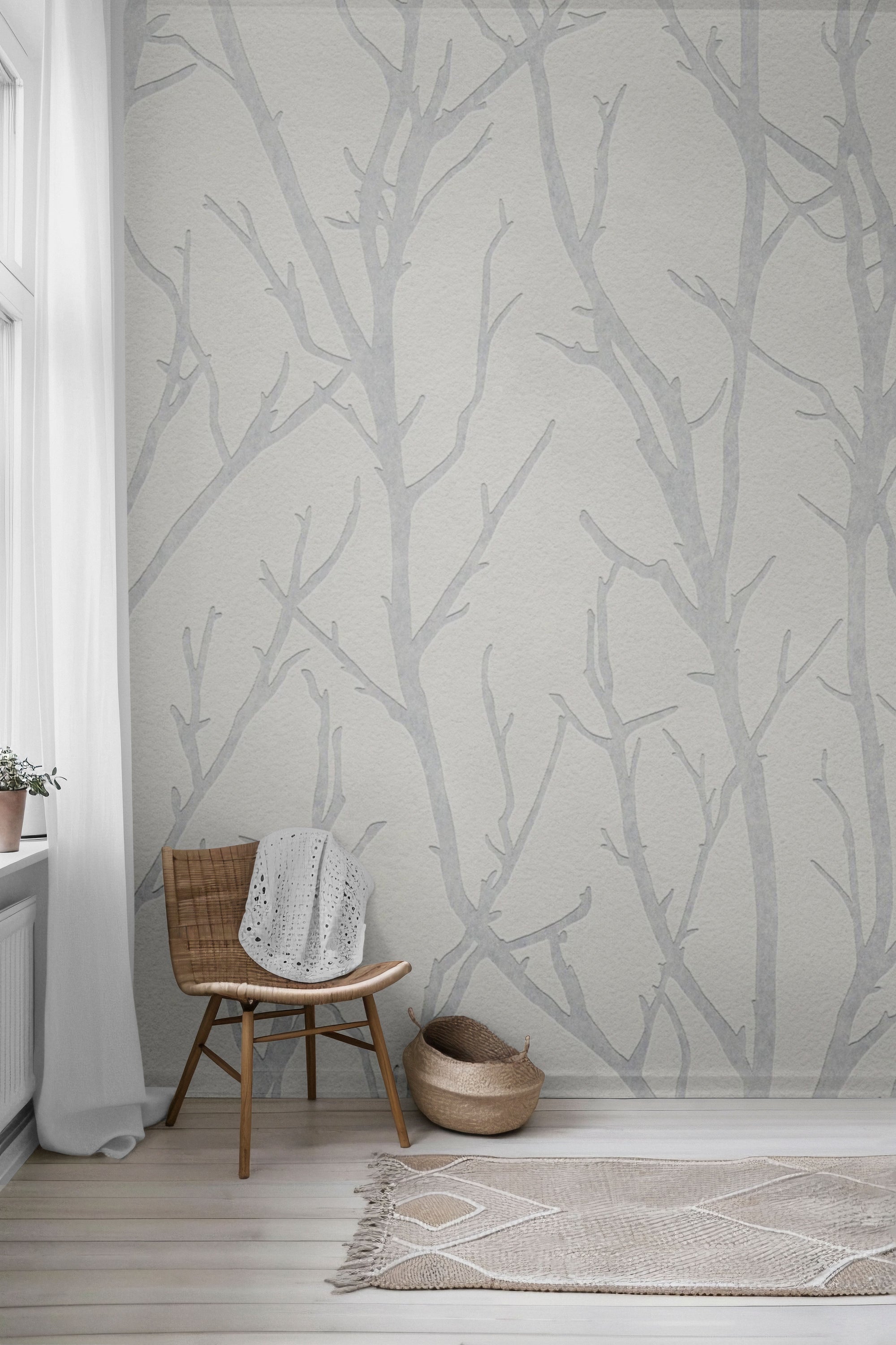Branched Ice Peel & Stick Wallpaper