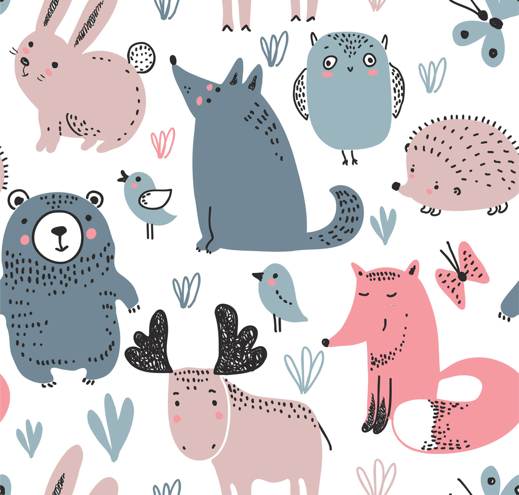 Woodland Animals Peel & Stick Wallpaper