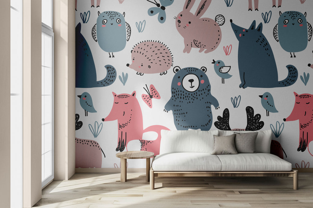 Woodland Animals Peel & Stick Wallpaper