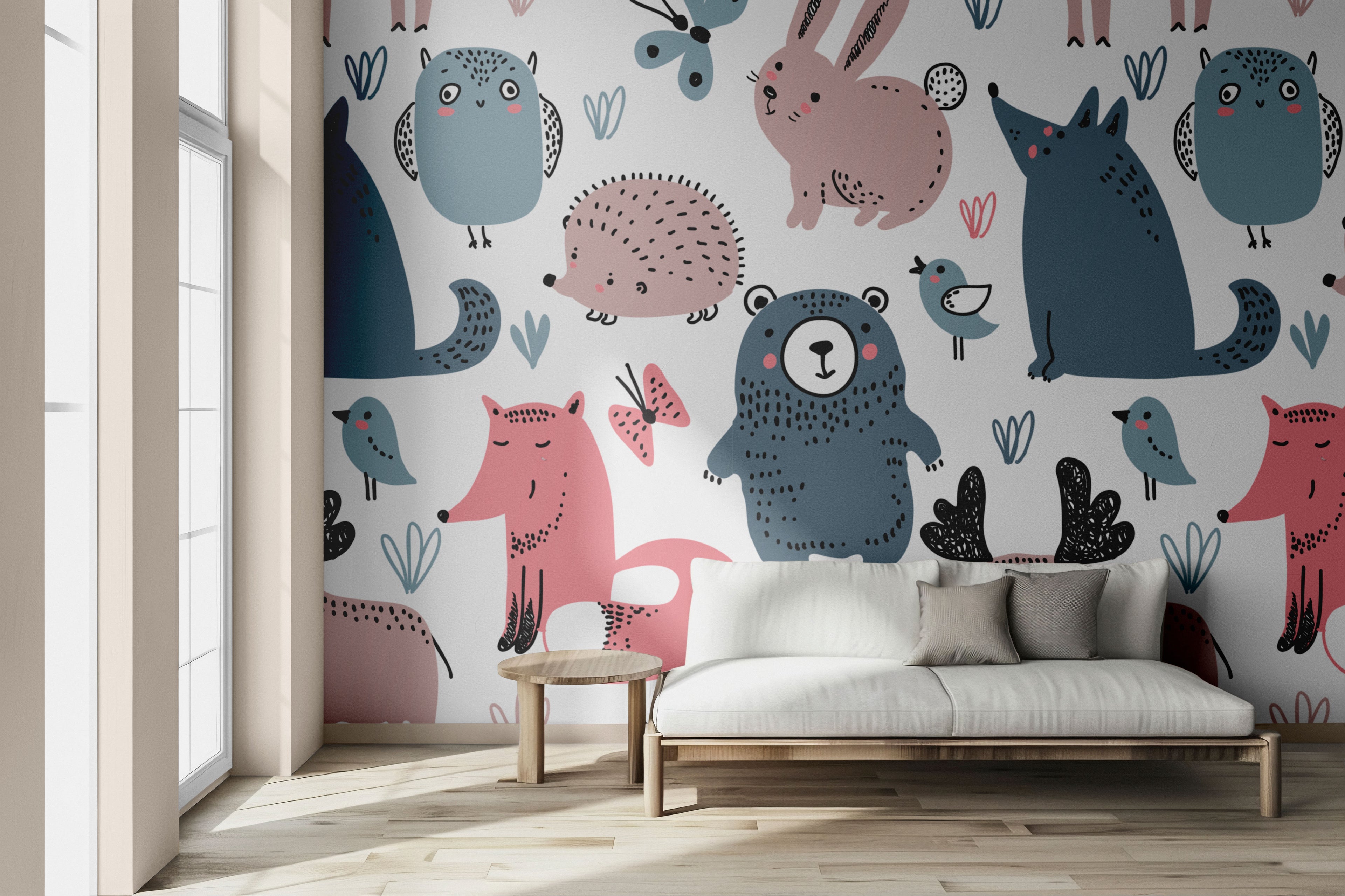 Woodland Animals Peel & Stick Wallpaper