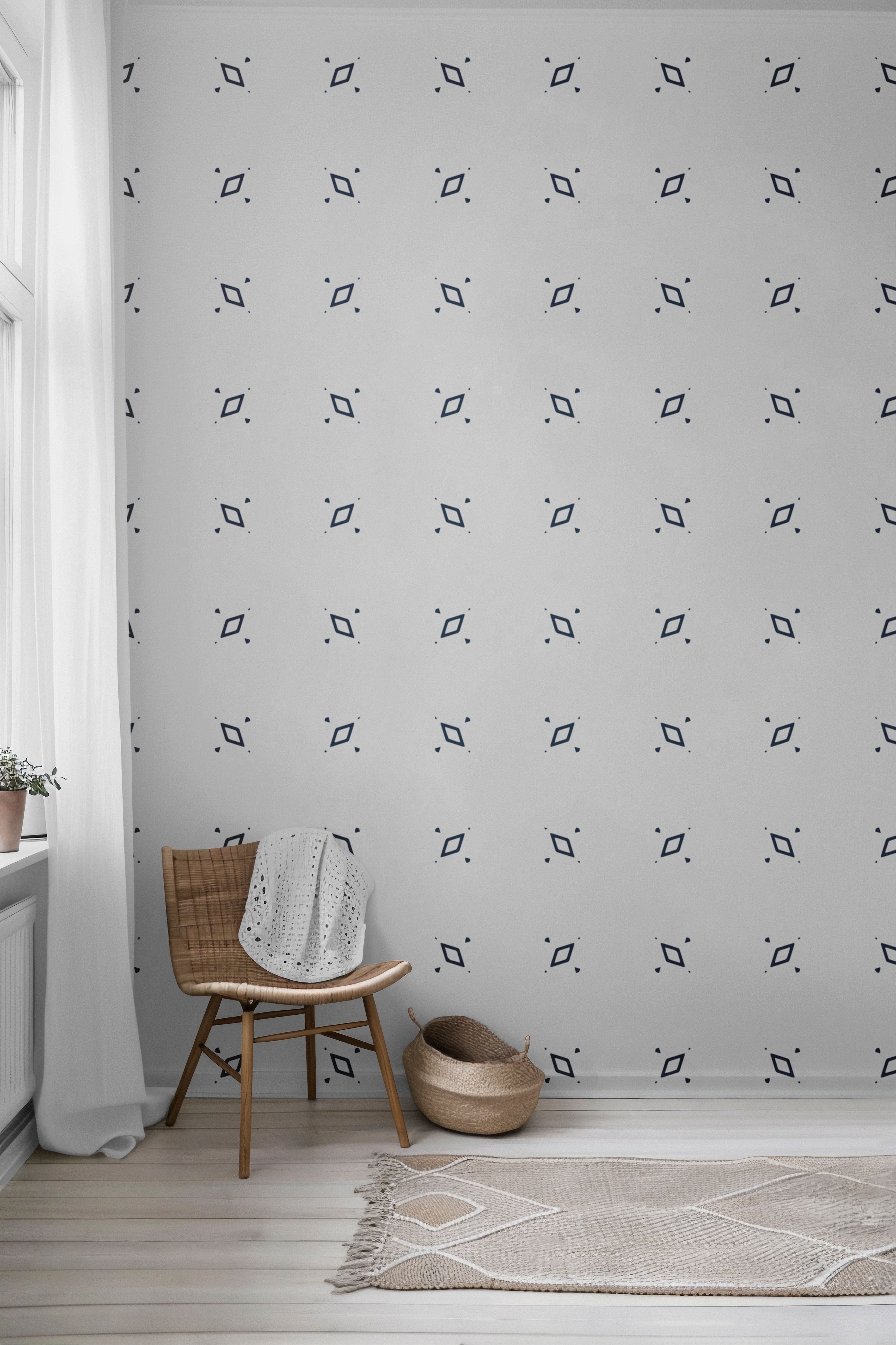 Minimal Diamond Peel & Stick Wallpaper