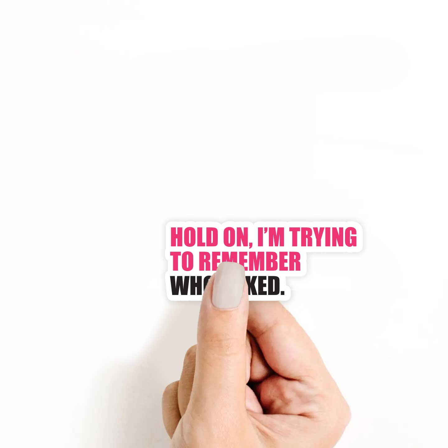 Hold On, I'm Trying To Remember Who Asked Sticker