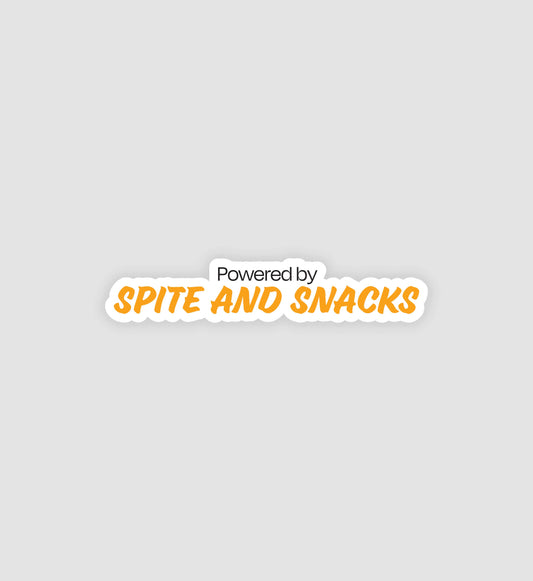 Powered By Spite & Snacks Sticker