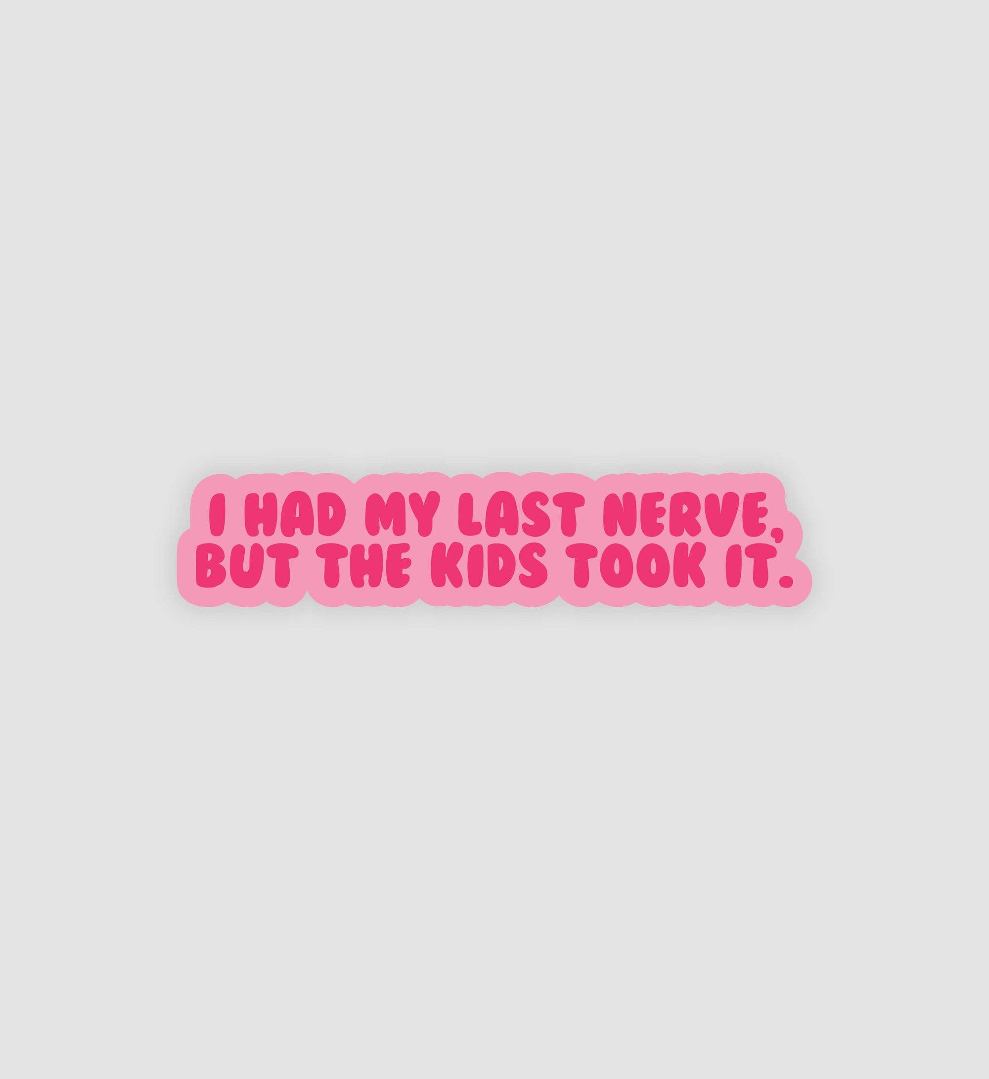 I Had My Last Nerve, But The Kids Took It Sticker