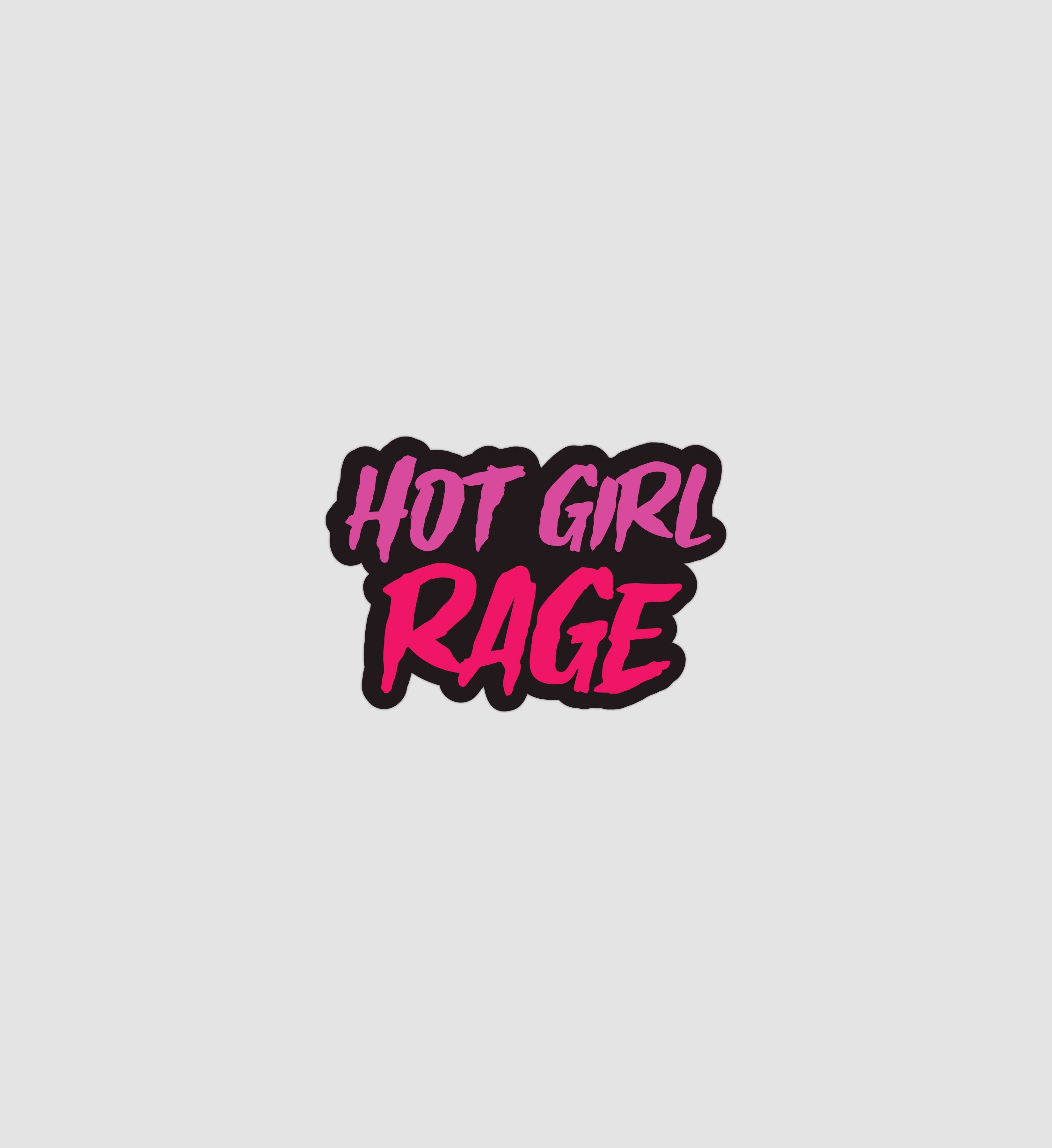 Hot Girl Rage Sticker