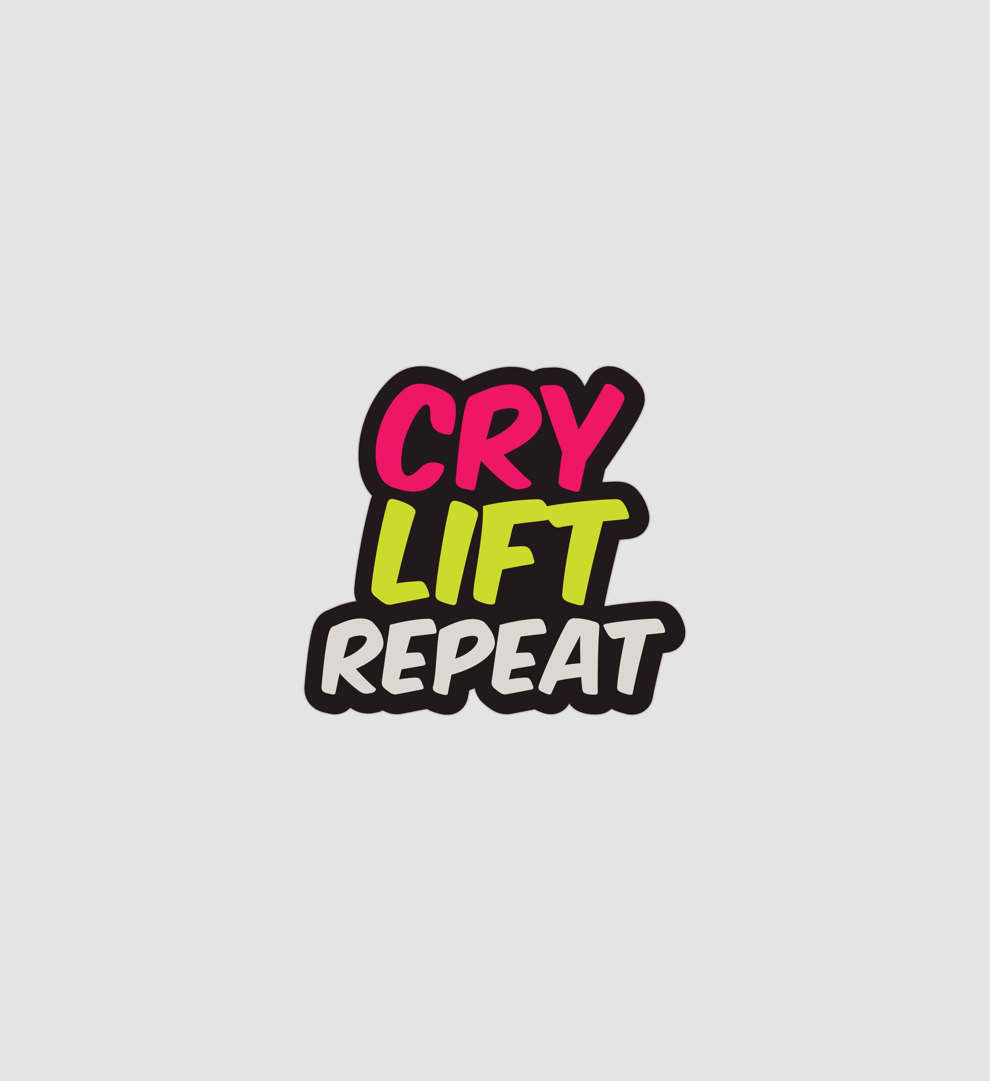 Cry Lift Repeat Sticker