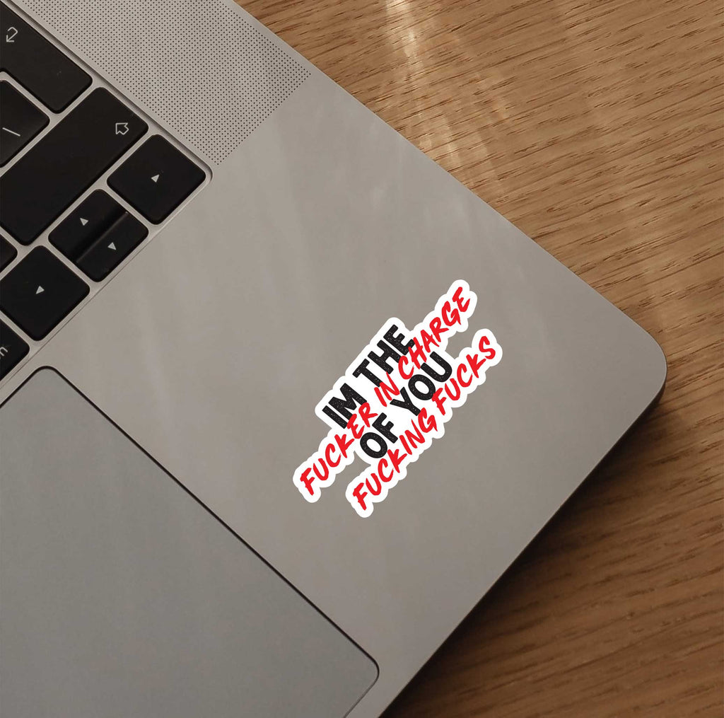 I'm The F*cker In Charge Of You F*cking F*cks Sticker
